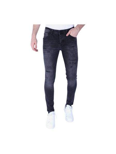 Slim fit zerrissene skinny jeans Local Fanatic schwarz