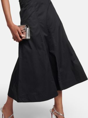 Βαμβακερή μίντι φόρεμα Roland Mouret μαύρο