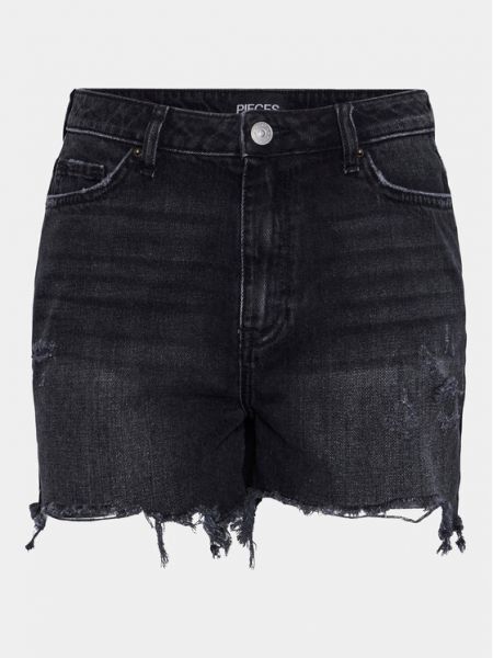 Чорні джинсові шорти Pieces
