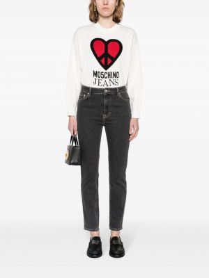 Jeans skinny taille haute Moschino Jeans gris