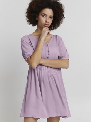 Платье-рубашка Ichi фиолетовое