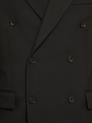 Vlnená bunda Versace čierna