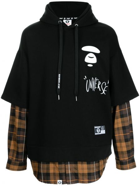 Hoodie con stampa Aape By *a Bathing Ape® nero