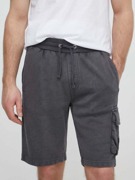 Pamučne kratke traper hlače Calvin Klein Jeans siva
