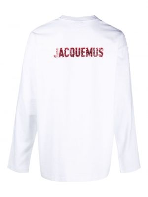 Raštuotas džemperis apvaliu kaklu Jacquemus balta