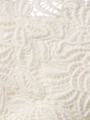 Crop top di lino Ermanno Scervino bianco