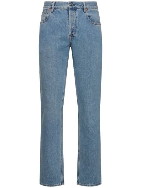 Avsmalnande jeans i bomull Gucci blå