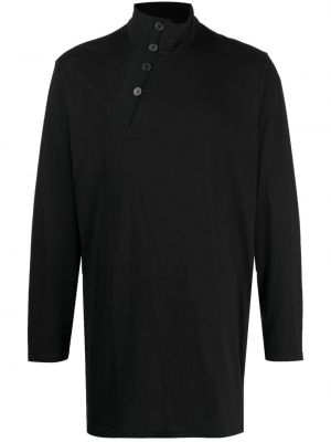 Jersey pullover mit geknöpfter Yohji Yamamoto schwarz