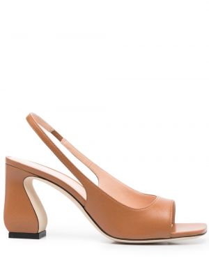 Slingback sandaler med reim Si Rossi brun