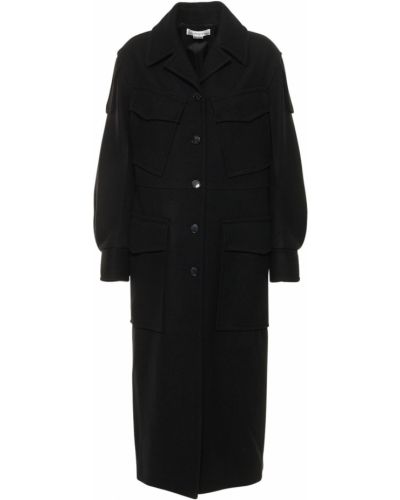 Kabát s vreckami Victoria Beckham - čierna