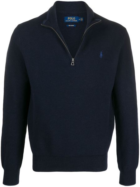 Džemper s vezom s patentnim zatvaračem Polo Ralph Lauren plava