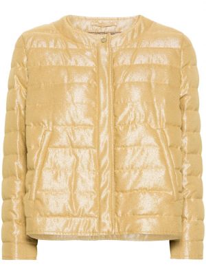Prošivena pernata jakna Herno zlatna