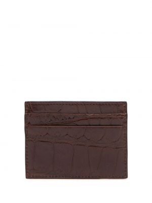 Kožená peněženka Dolce & Gabbana hnědá