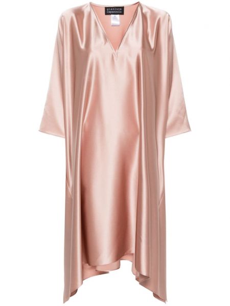 Σατέν φόρεμα Gianluca Capannolo ροζ