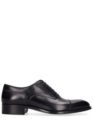 Pantofi cu șireturi din piele din dantelă Tom Ford negru