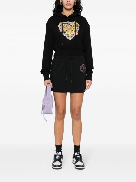 Džinsa svārki ar apdruku Versace Jeans Couture melns