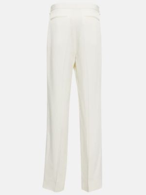 Rovné kalhoty Victoria Beckham bílé