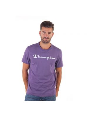 Koszulka bawełniana Champion fioletowa
