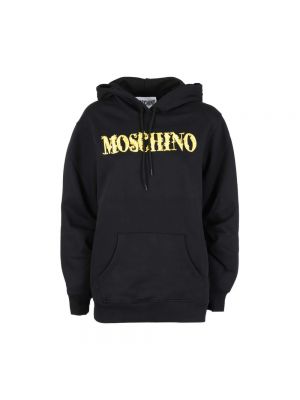 Haftowana bluza z kapturem Moschino czarna