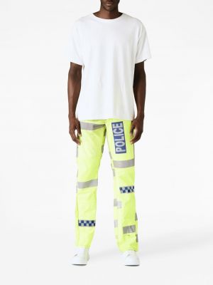 Rovné kalhoty s potiskem Gallery Dept. žluté