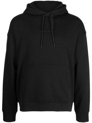 Hoodie med fickor Emporio Armani svart