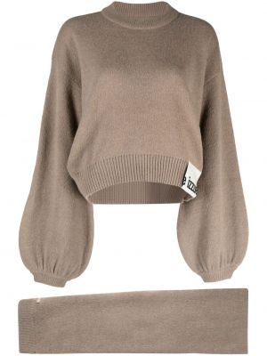 Pull col rond Izzue marron