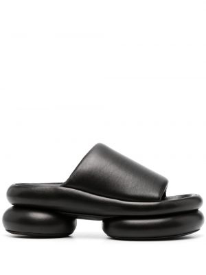 Кожени сандали Jil Sander черно