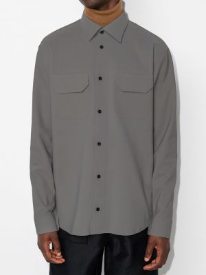 Camisa manga larga con bolsillos Gr10k gris