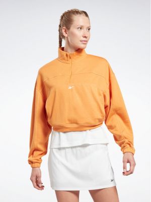 Laza szabású pulóver Reebok narancsszínű