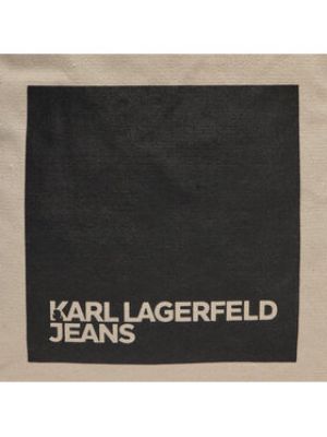 Kabelka Karl Lagerfeld Jeans béžová