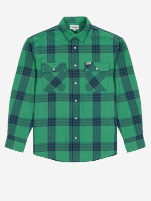 Kockovaná košeľa Wrangler zelená