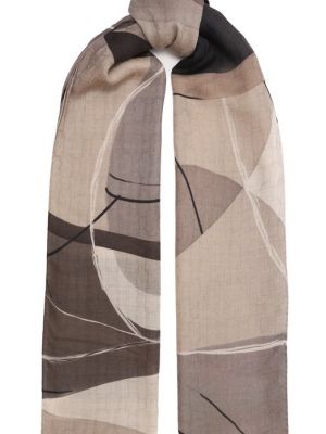 Кашемировый шелковый шарф Agnona бежевый
