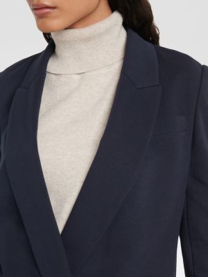 Blazer en coton Brunello Cucinelli bleu