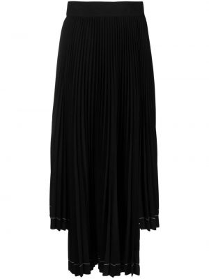 Plisovaná asymetrická dlhá sukňa Msgm čierna