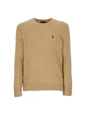 Sweter z kaszmiru Ralph Lauren brązowy