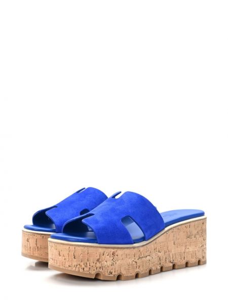 Sandály na platformě Hermès Pre-owned modré