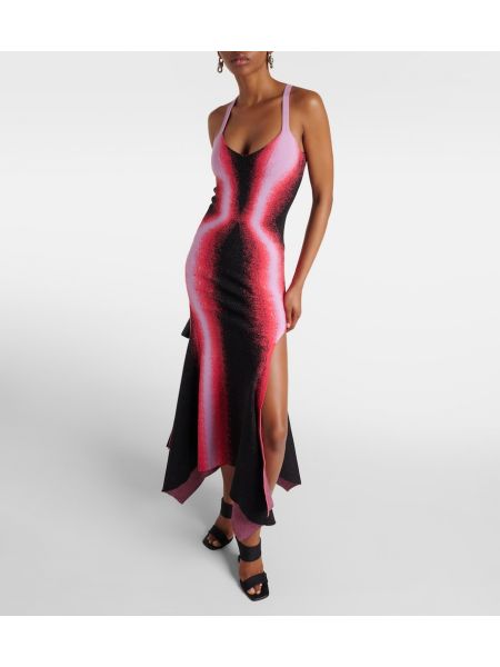 Sukienka długa z nadrukiem Y/project różowa