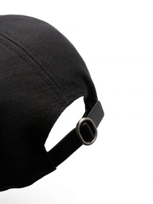 Haftowana czapka z daszkiem Jil Sander czarna