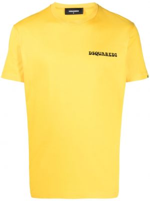 Pamut póló nyomtatás Dsquared2 sárga
