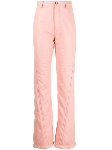 Pantalones rectos Bottega Veneta rosa