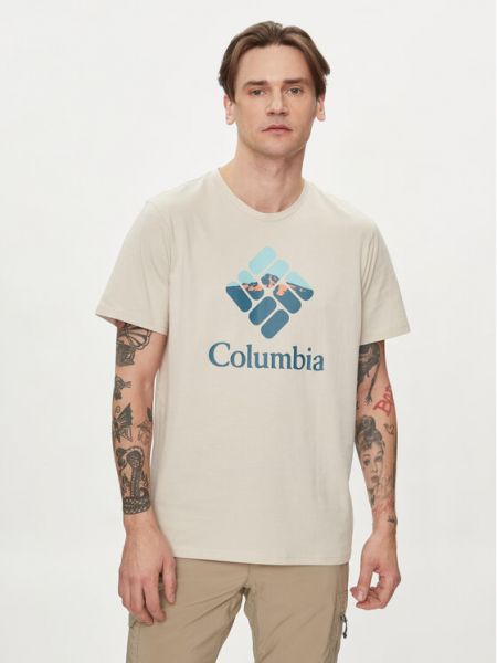 Marškinėliai Columbia ruda