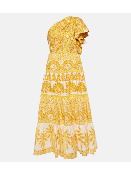 Dlouhé šaty s potlačou Farm Rio žltá