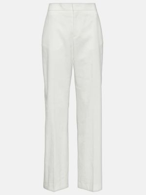 Rovné kalhoty relaxed fit Isabel Marant bílé