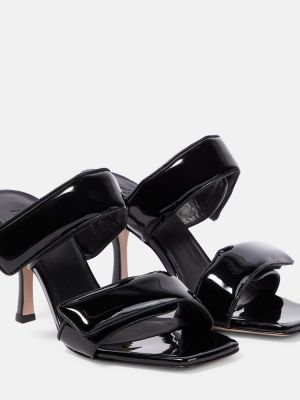 Sandale din piele Gia Borghini negru