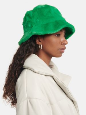 Кожа шапка Stand Studio зелено