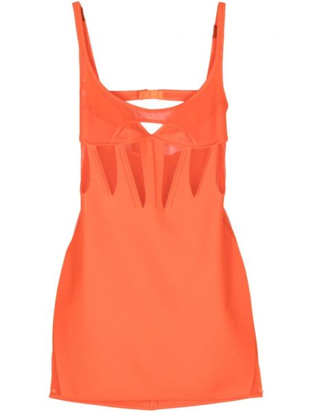Mini šaty Mugler oranžové