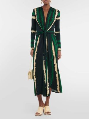 Midi haljina s printom od jersey Johanna Ortiz zelena