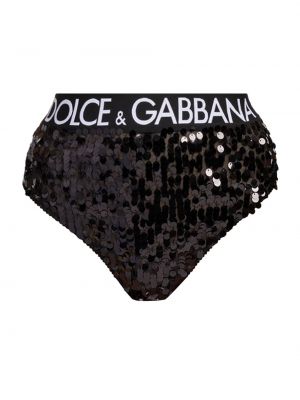Черные бикини с пайетками Dolce&gabbana