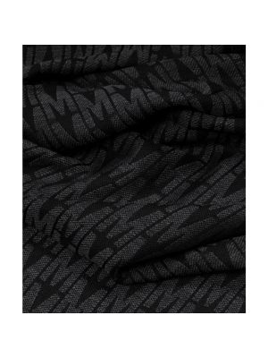 Bufanda de lana con estampado Moschino negro