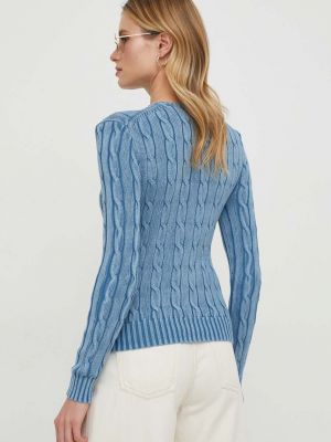 Bavlněný svetr Polo Ralph Lauren modrý